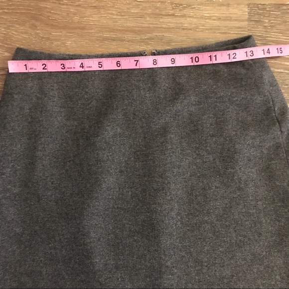 Gap gray wool stretch midi skirt 1 - Picture 2 of 6